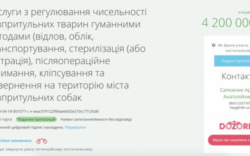 4,2 миллиона собирается потратить Департамент ЖКХ на отлов и стерилизацию 2,7 тысяч бездомных собак в Николаеве