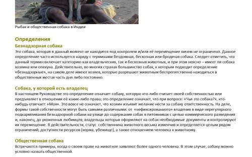 Международная коалиция по регулированию численности животных - компаньонов человека ICAM Руководство по гуманному регулированию численности собак 